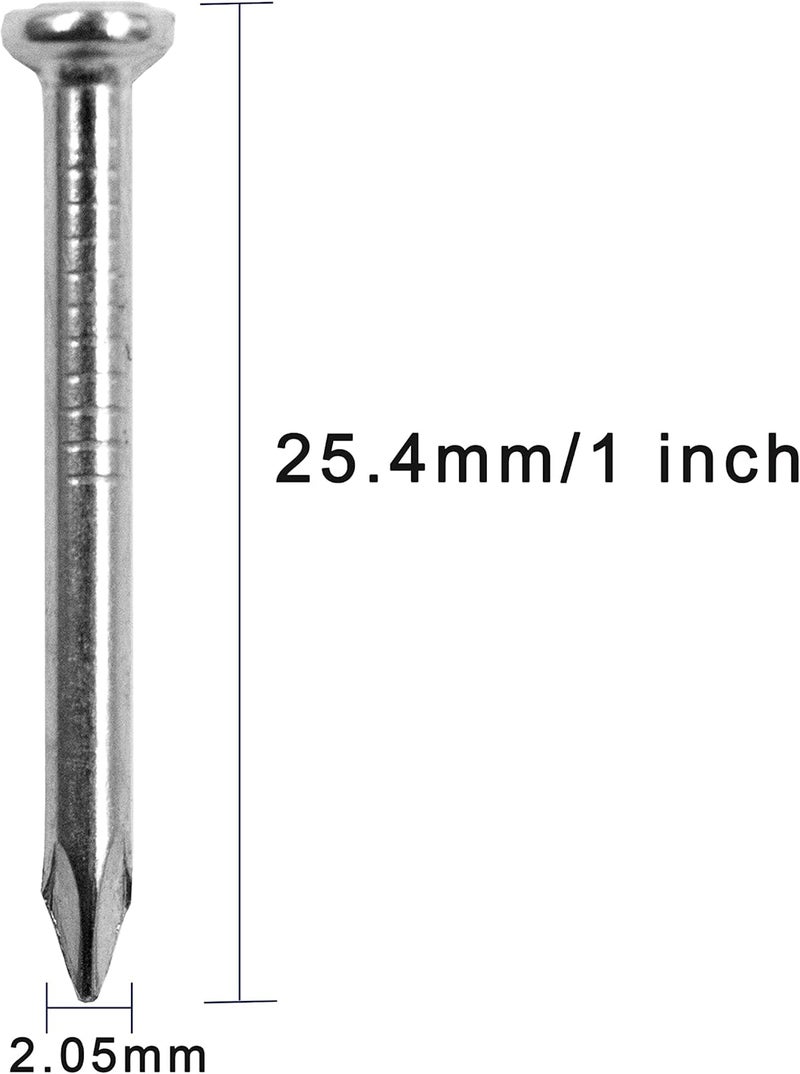 OMOTOOL masonry Steel Nails (200 pcs), Galvanized Concrete Wall Nail for Hanging Pictures and Woodworking, Suit for Drywall and Pine (2.5CM) - Image 2